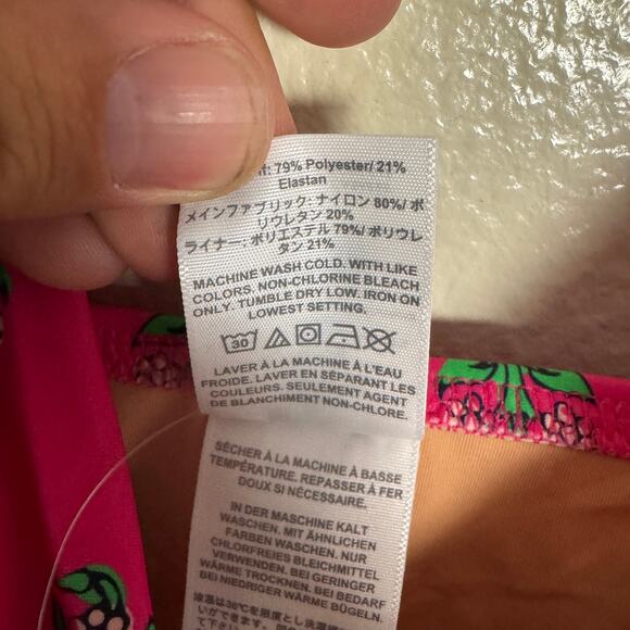 J.Crew Ruched Plunge Tankini Top SZ S Pink Floral Print Adjustable Straps Lined - Picture 9 of 10